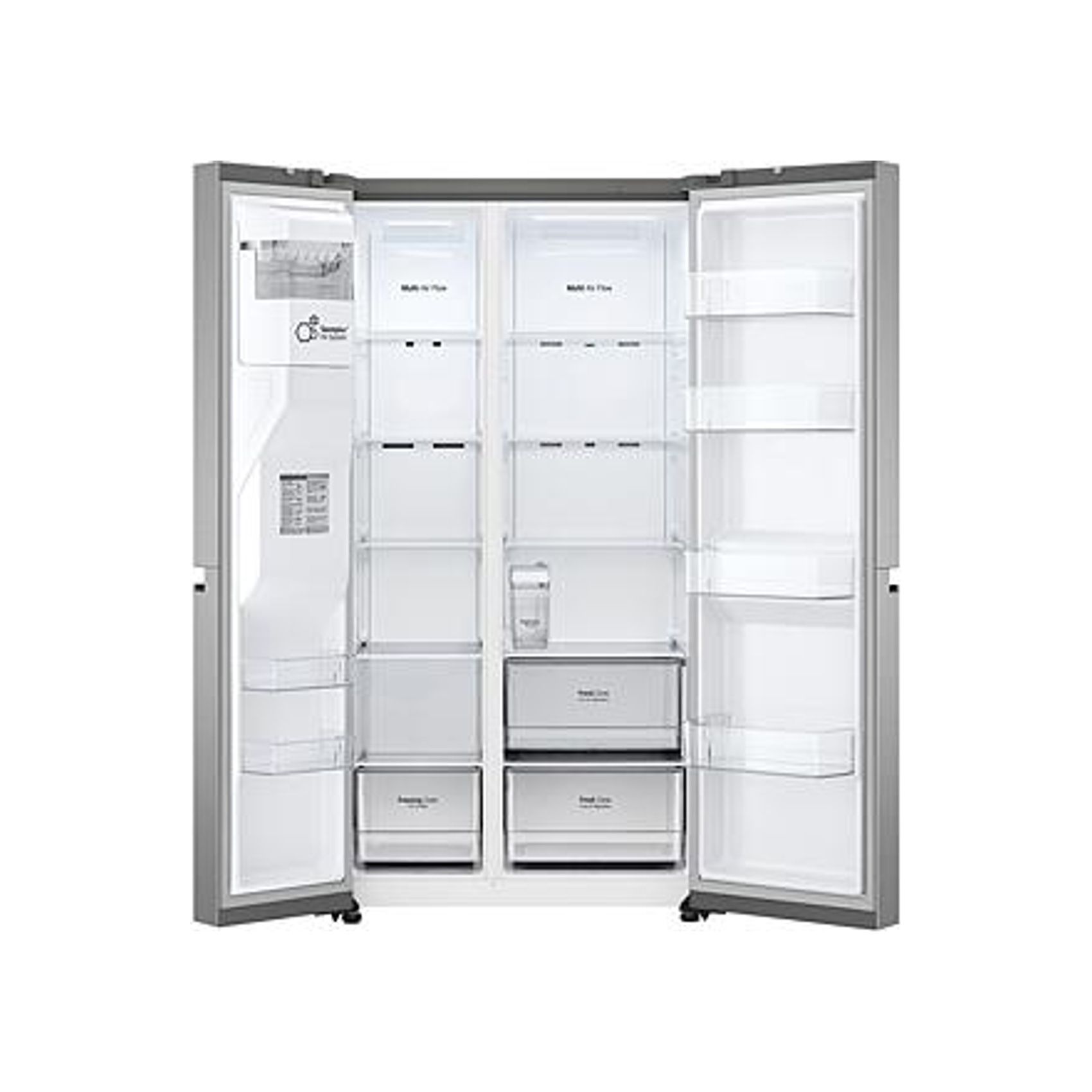 LG 617L Nett Side By Side Fridge With Water & Ice Dispenser - Platinum Silver 3 (Photo: 3)